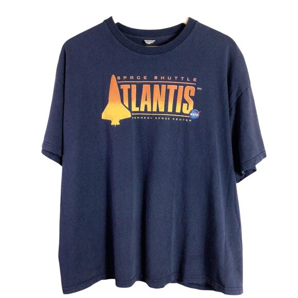 Vintage NASA Atlantis Shuttle Kennedy Space Center Shirt XL - Picture 1 of 4